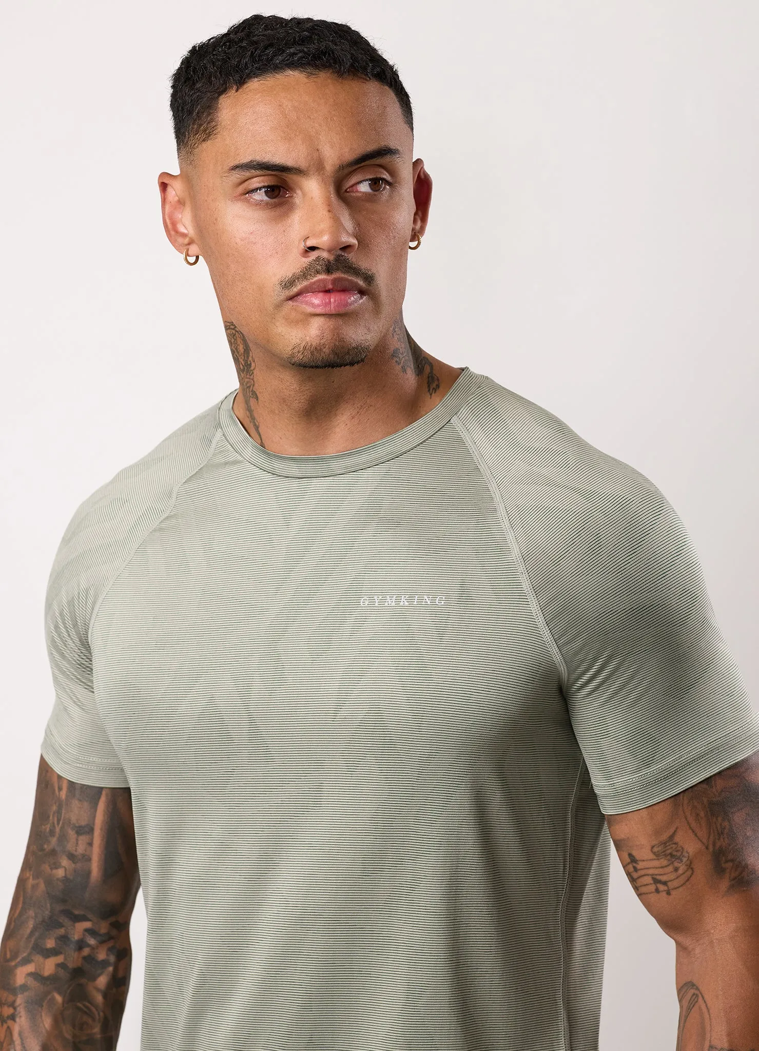 Gym King Limitless Abstract Knit Tee - Soft Khaki sold by The Gym King product image thumbnail 4
