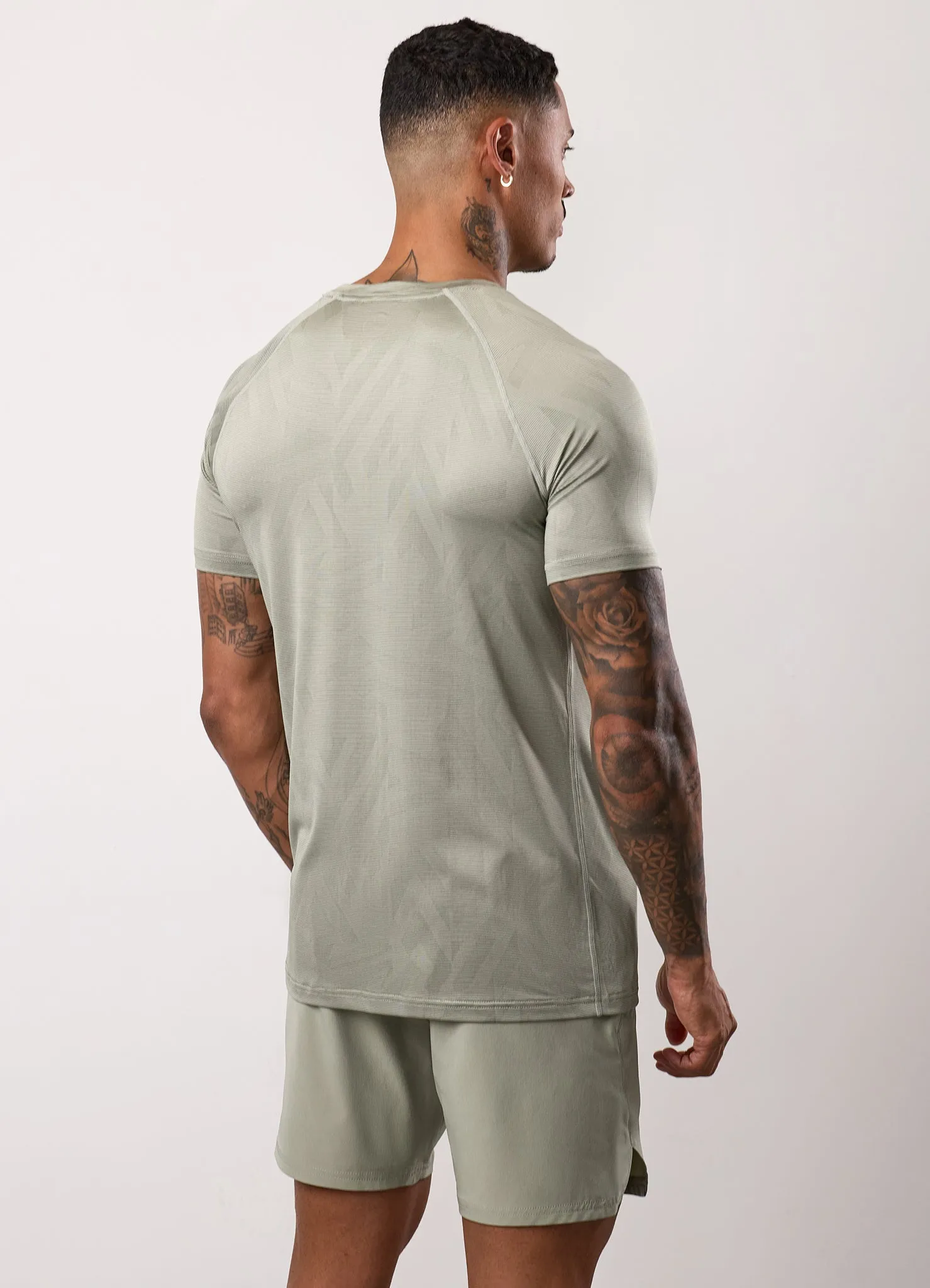 Gym King Limitless Abstract Knit Tee - Soft Khaki sold by The Gym King product image thumbnail 3