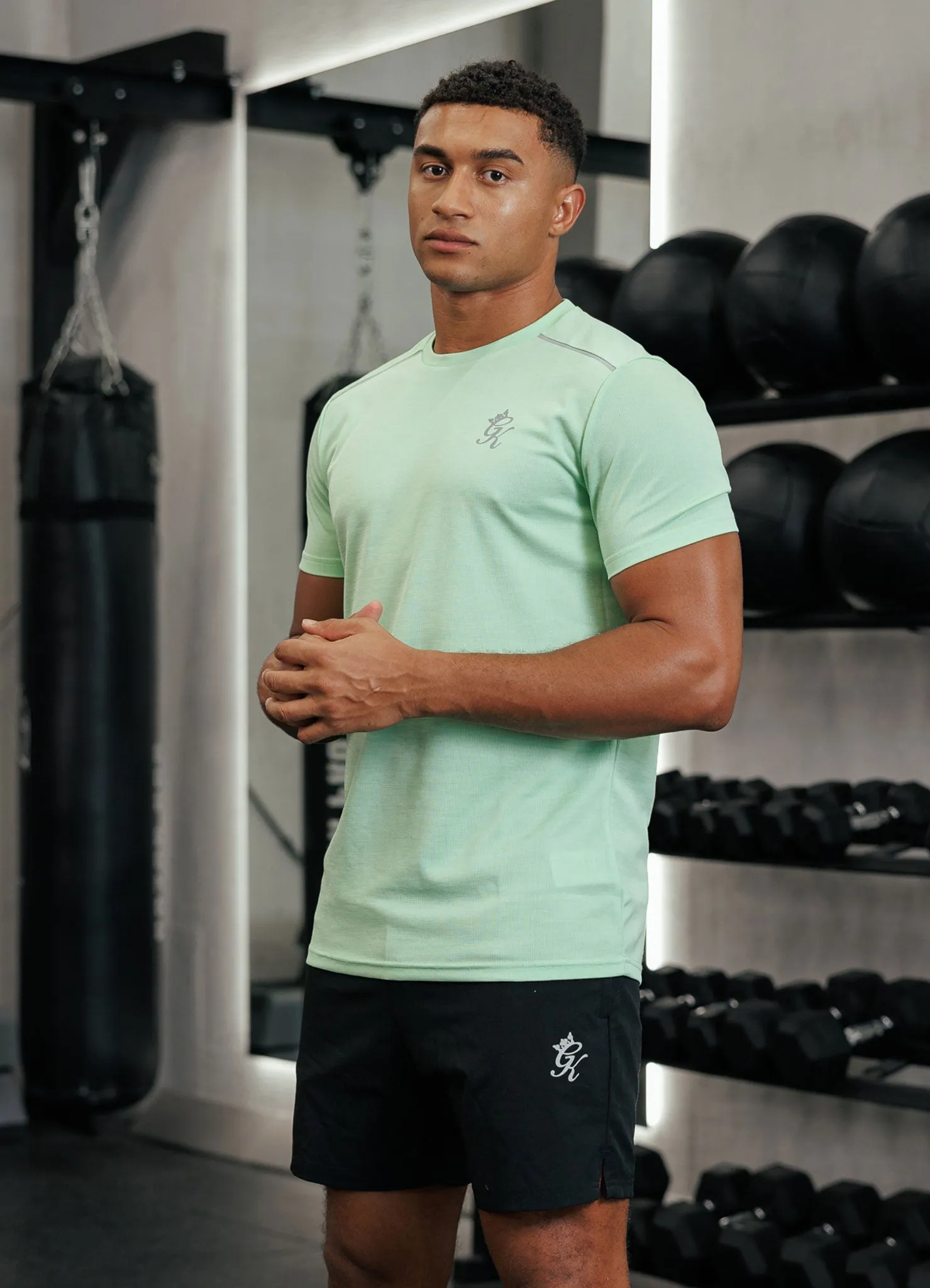 Gym King Element Tee - Matcha Green Marl sold by The Gym King