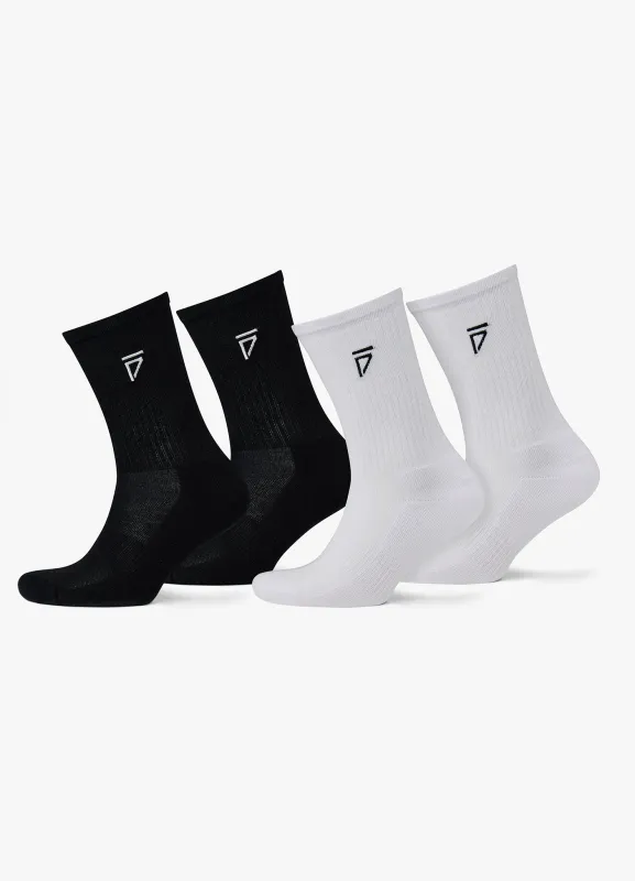 Gym King Fight Division Socks (2pk) - Black/White sold by The Gym King