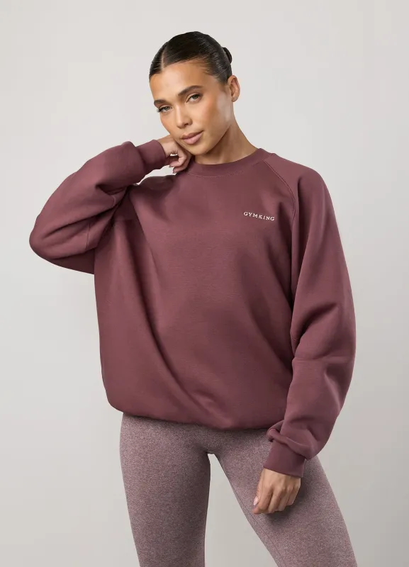 Gym King 365 Raglan Sleeve Crew - Grape sold by The Gym King
