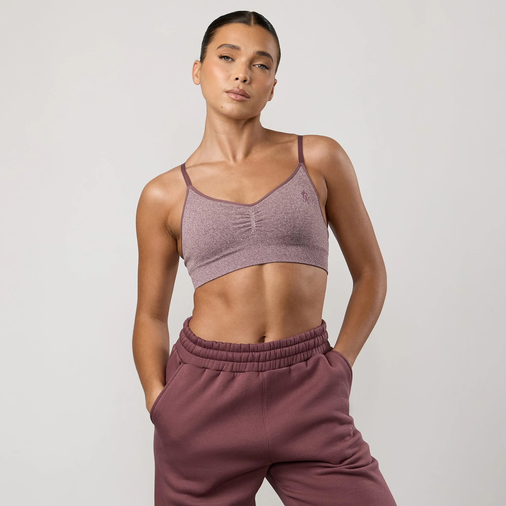 Gym King Sculpt Marl Scrunch Bra - Grape sold by The Gym King product image thumbnail 2