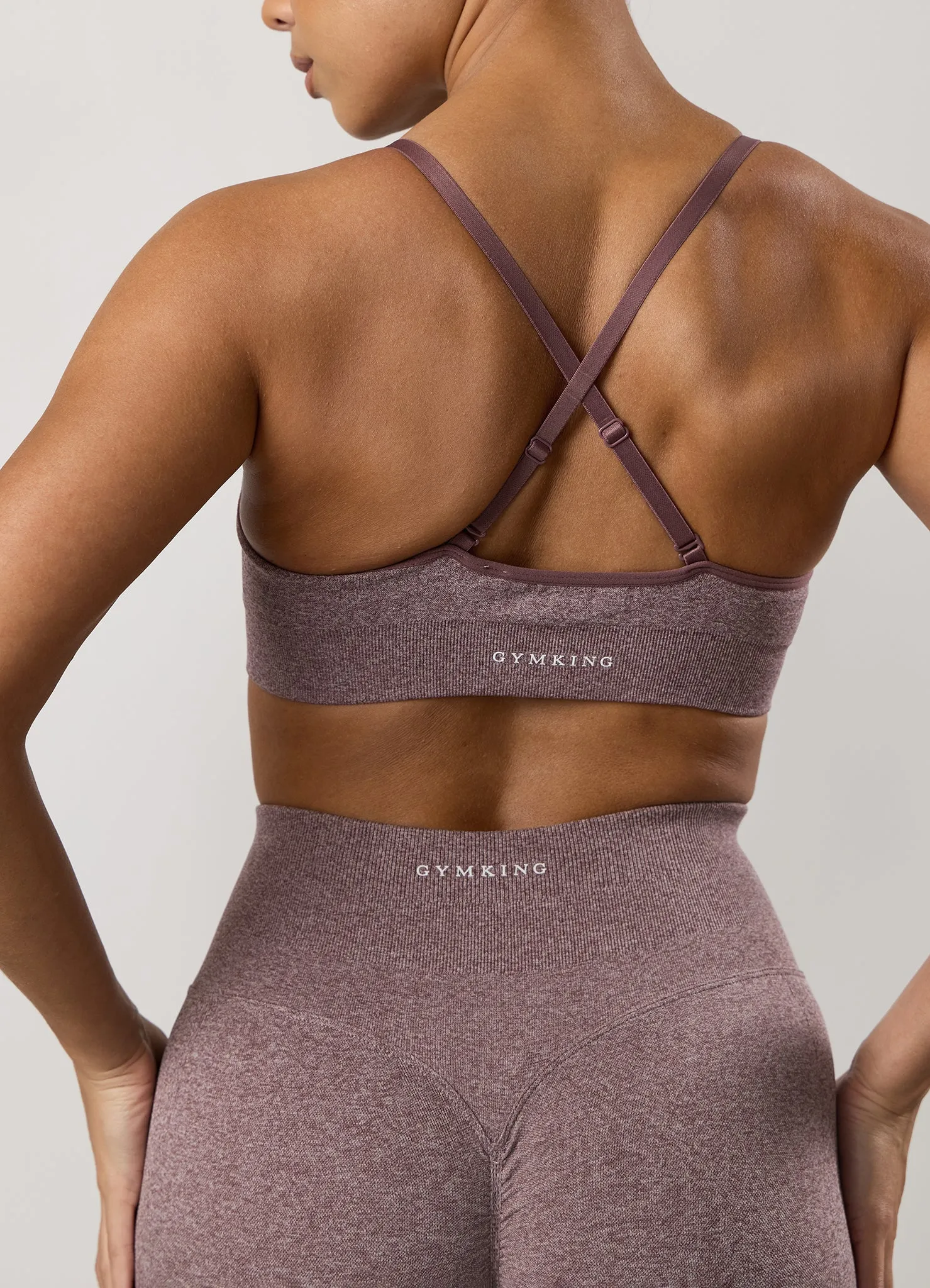 Gym King Sculpt Marl Scrunch Bra - Grape sold by The Gym King product image thumbnail 4