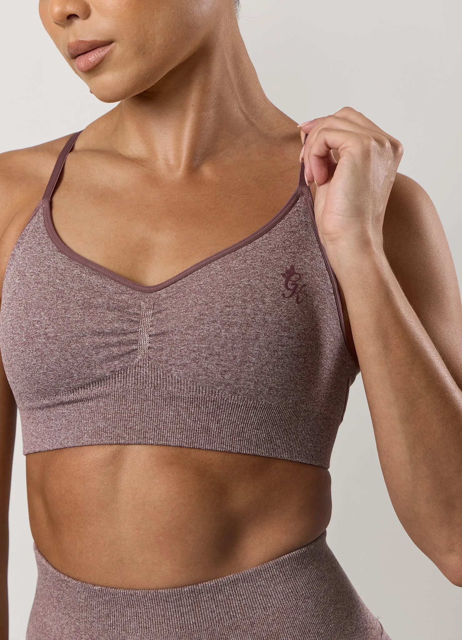 Gym King Sculpt Marl Scrunch Bra - Grape sold by The Gym King product image thumbnail 5