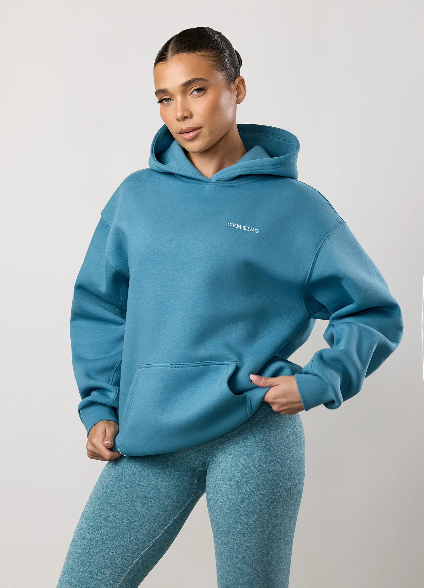 Gym King 365 Relaxed Fit Hood - Sea Mist sold by The Gym King