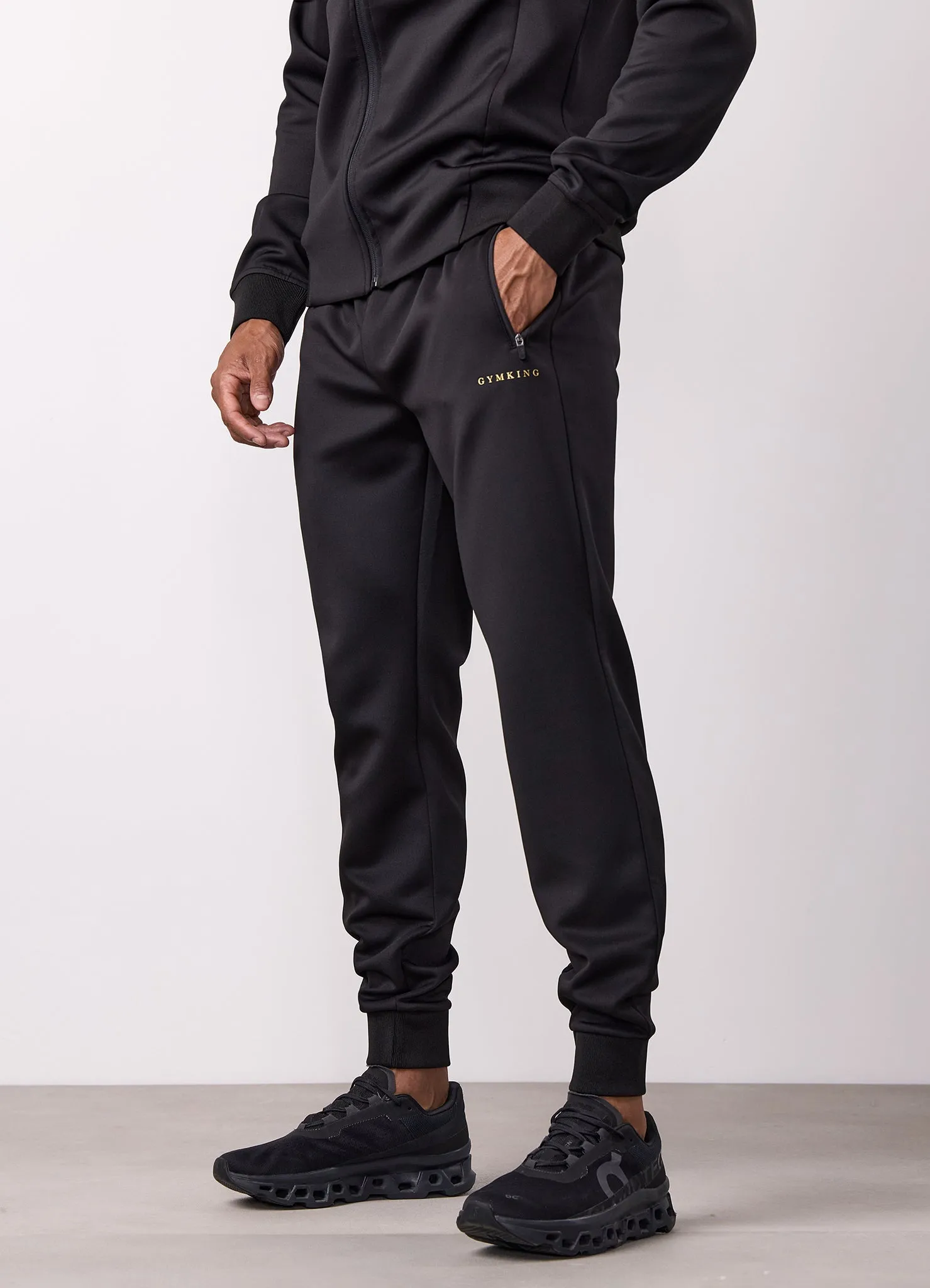 Gym King Poly Jogger - Black sold by The Gym King