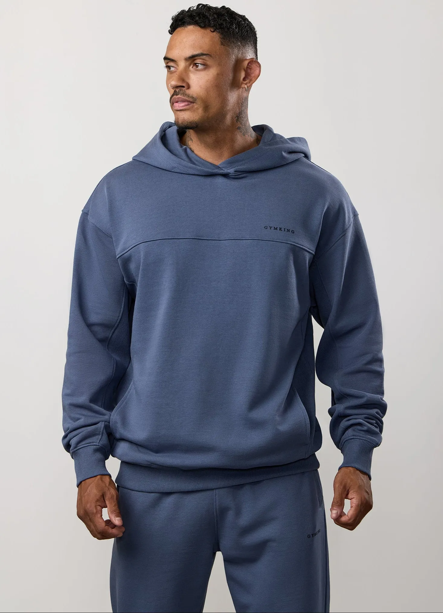 Gym King Linear Loopback Hood - Deep Sea Blue sold by The Gym King