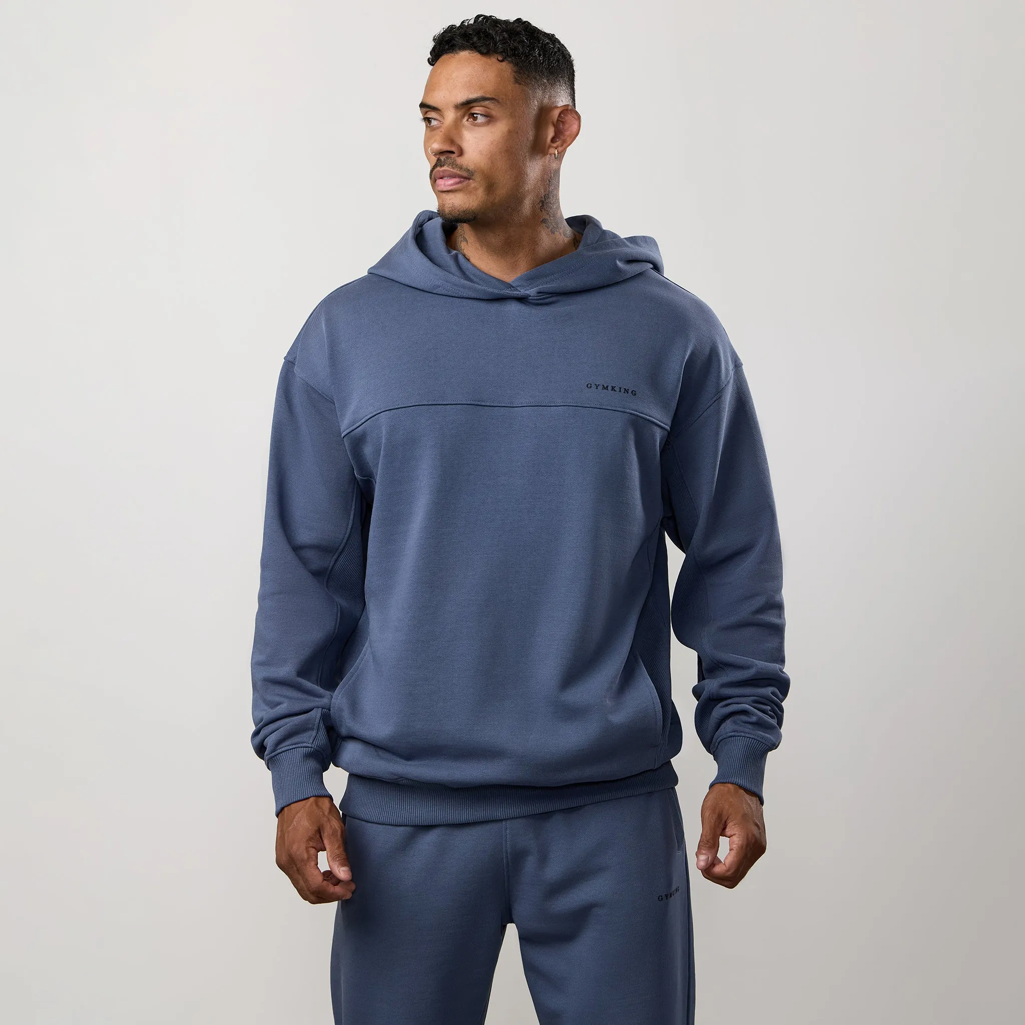 Gym King Linear Loopback Hood - Deep Sea Blue sold by The Gym King product image thumbnail 2