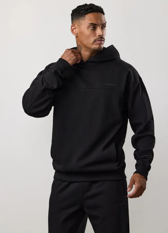 Gym King Linear Loopback Hood - Black sold by The Gym King