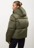 Gym King Cropped Padded Jacket - Iridescent Khaki sold by The Gym King