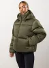 Gym King Cropped Padded Jacket - Iridescent Khaki sold by The Gym King