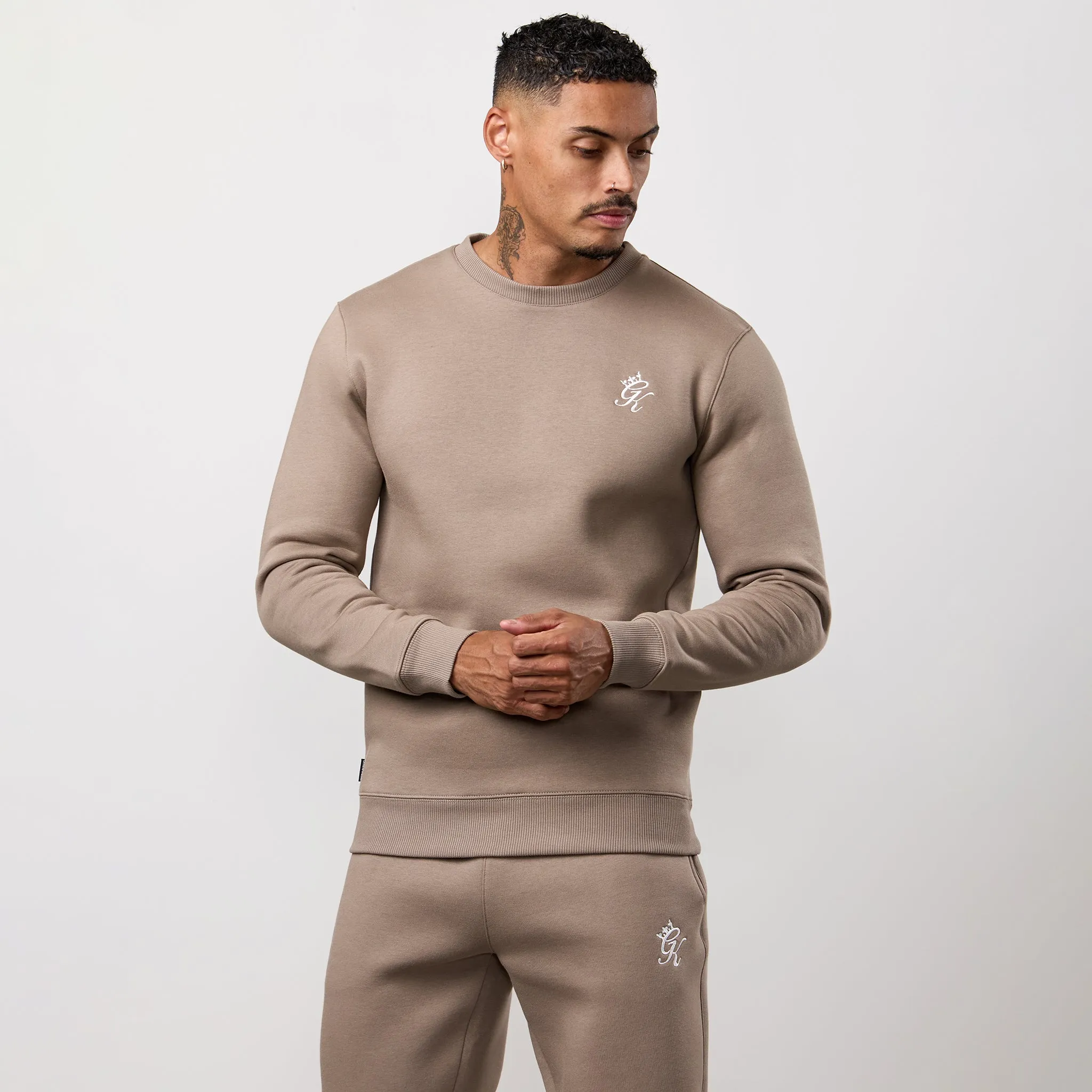 Gym King Fundamental Fleece Crew - Truffle sold by The Gym King product image thumbnail 2