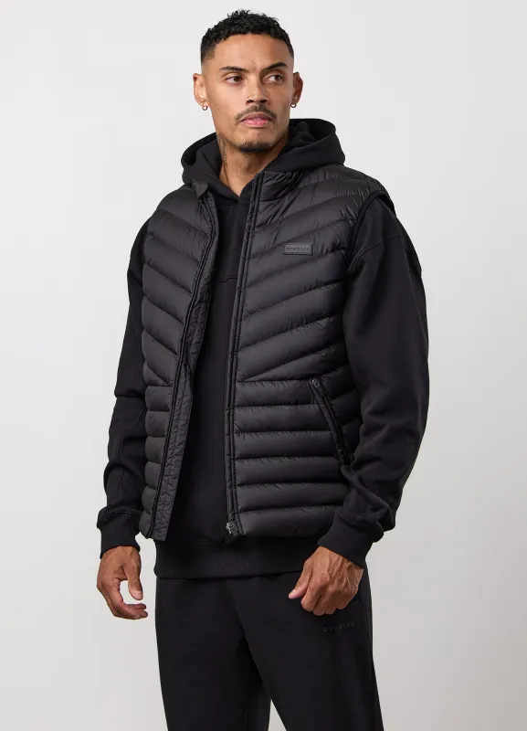 Gym King Endurance Puffer Gilet - Black sold by The Gym King