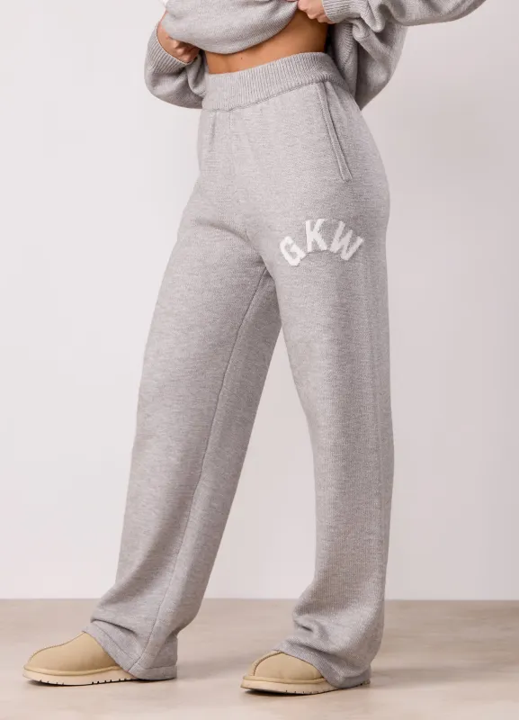 Gym King Restore Knit Straight Leg Jogger - Light Grey Marl sold by The Gym King