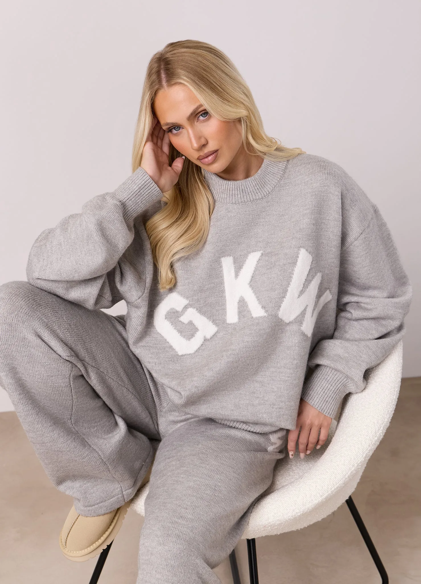 Gym King Restore Knit Crew - Light Grey Marl sold by The Gym King product image thumbnail 5