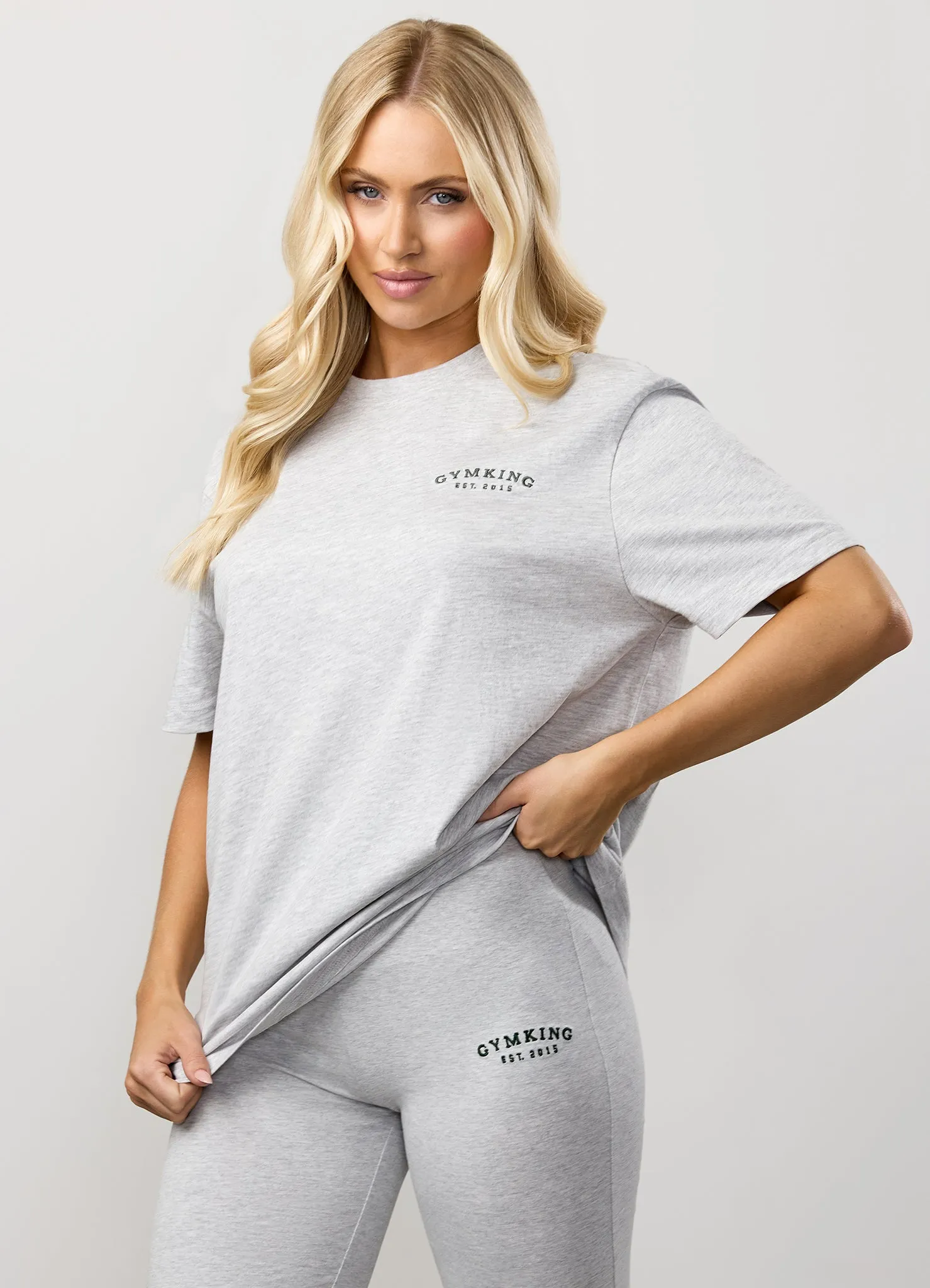 Gym King Compose Cotton BF Tee - Snow Marl sold by The Gym King product image thumbnail 3