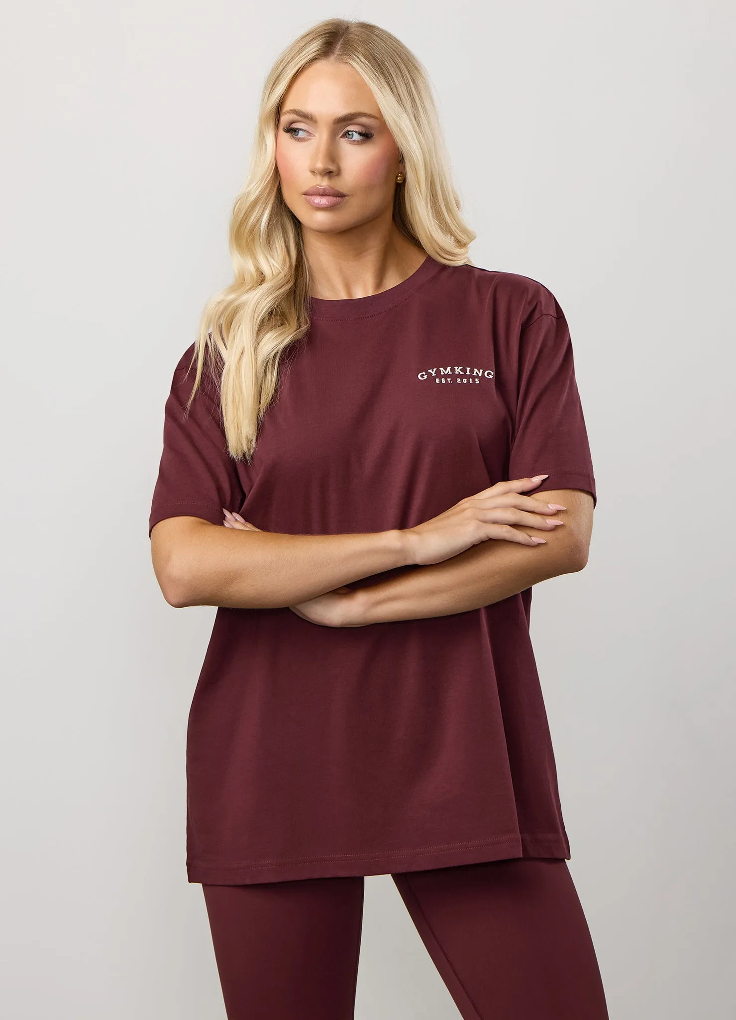 Gym King Compose Cotton BF Tee - Deep Cherry sold by The Gym King product image thumbnail 3