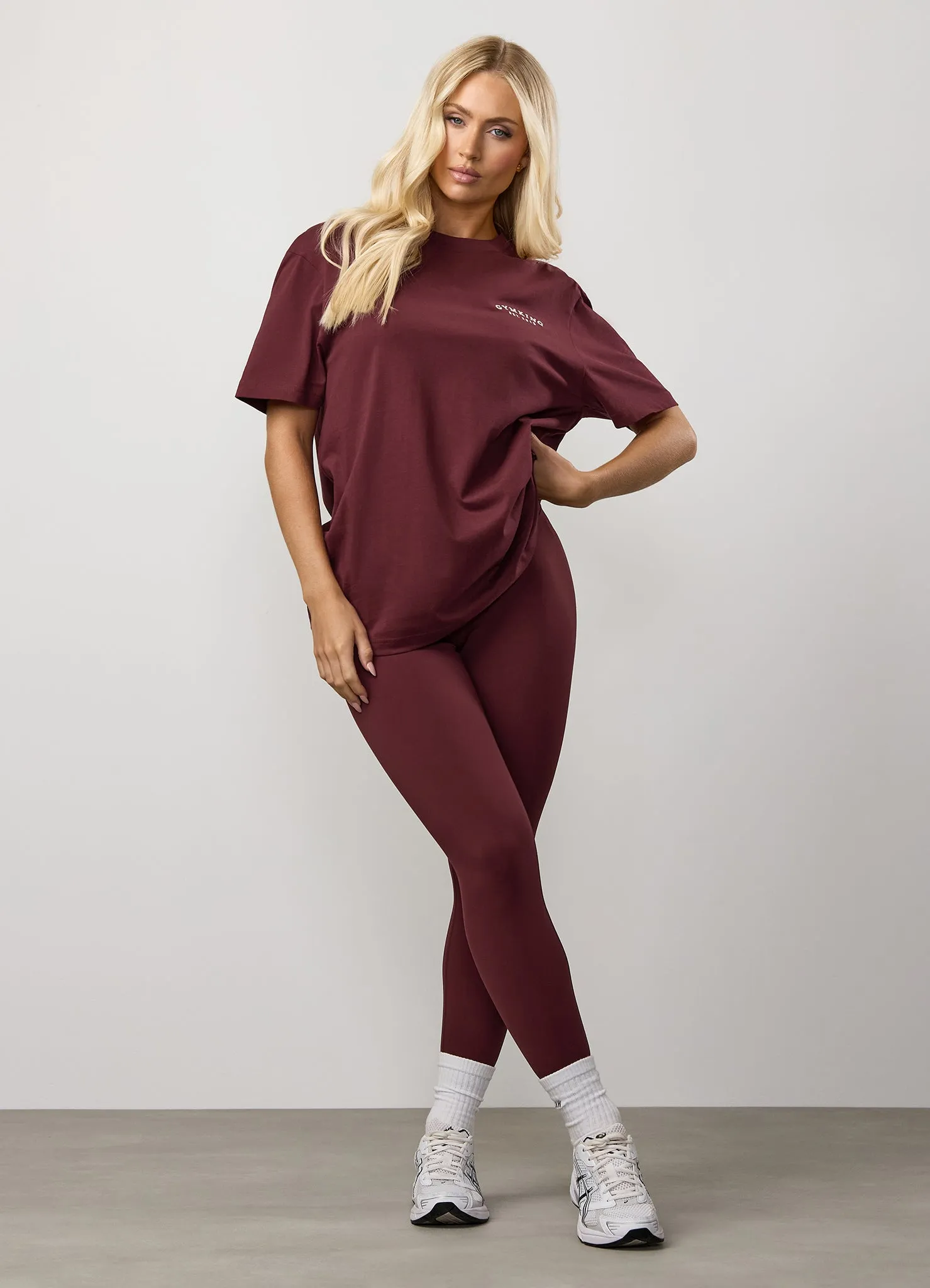 Gym King Compose Cotton BF Tee - Deep Cherry sold by The Gym King product image thumbnail 5