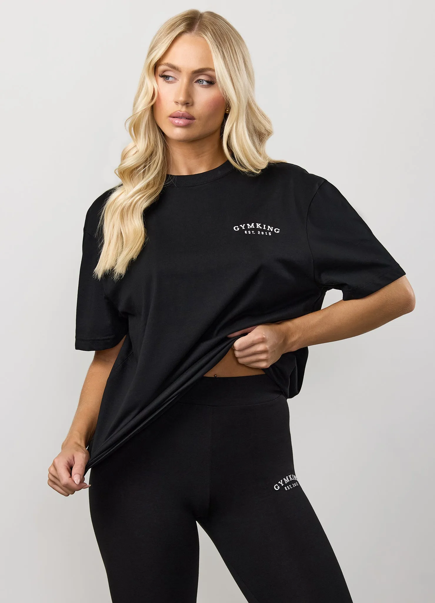 Gym King Compose Cotton BF Tee - Black sold by The Gym King product image thumbnail 3