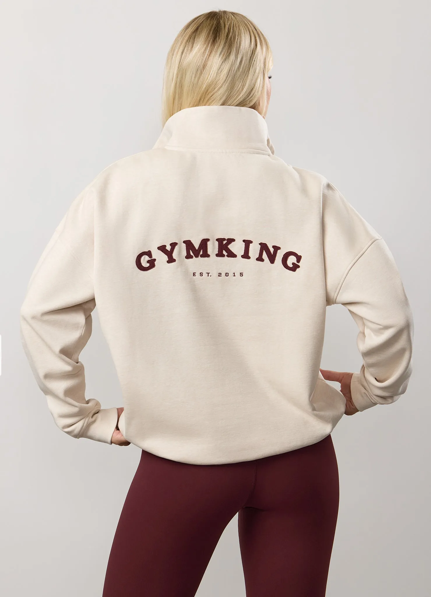 Gym King Compose Fleece 1/4 Zip Funnel - Butterscotch Marl sold by The Gym King