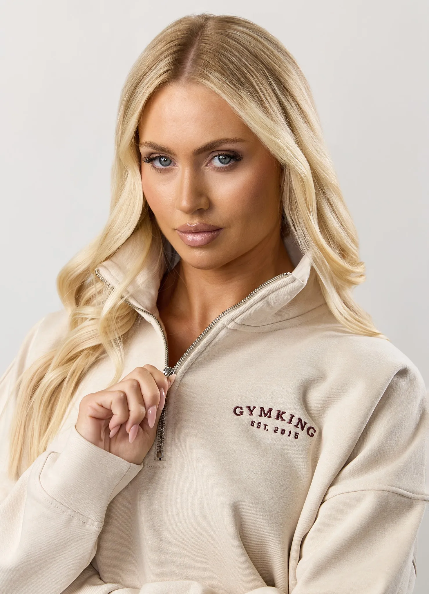 Gym King Compose Fleece 1/4 Zip Funnel - Butterscotch Marl sold by The Gym King product image thumbnail 4