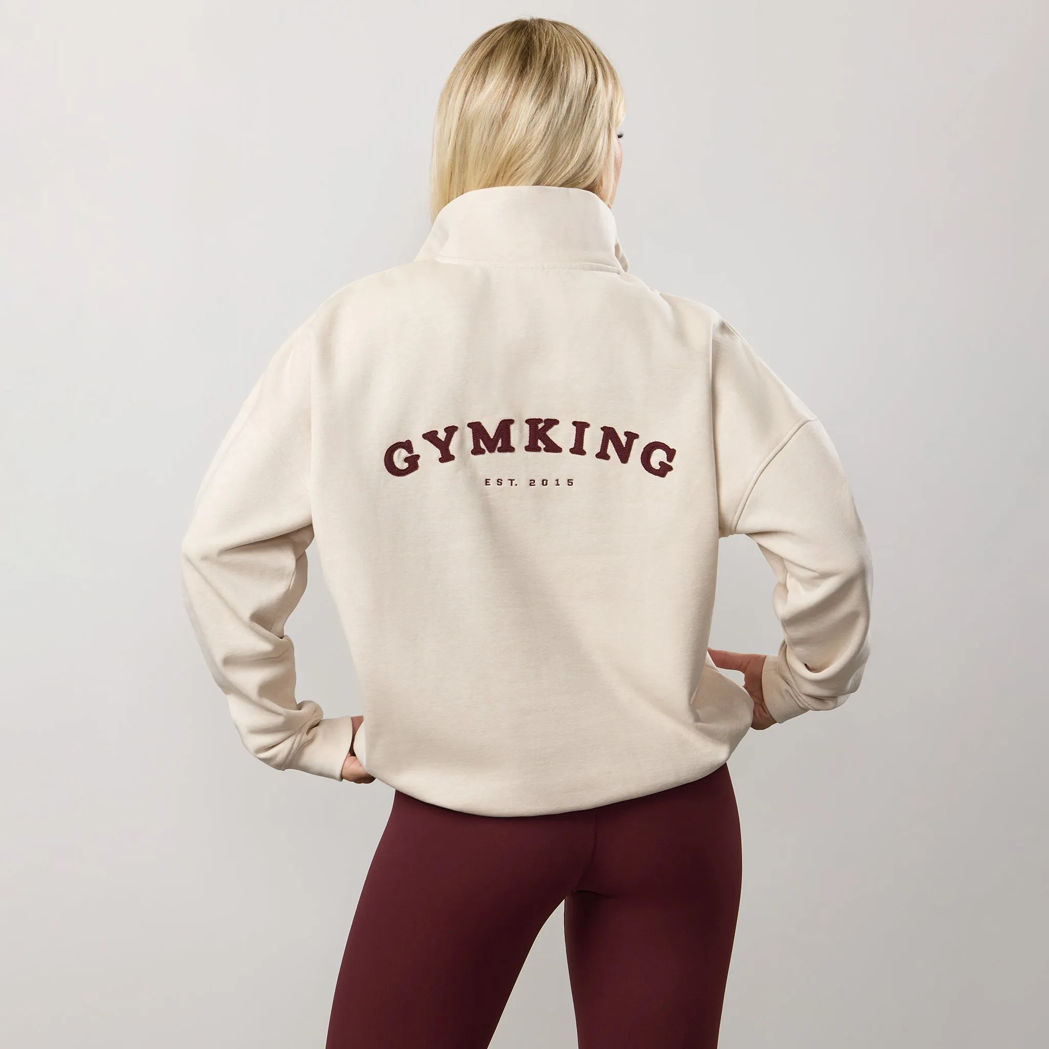 Gym King Compose Fleece 1/4 Zip Funnel - Butterscotch Marl sold by The Gym King product image thumbnail 2