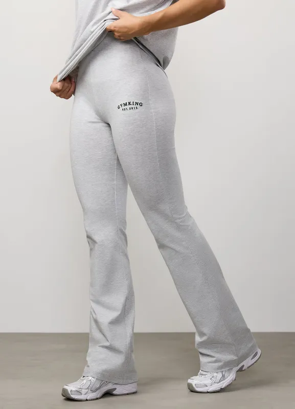 Gym King Compose Cotton Jersey Flared Legging - Snow Marl sold by The Gym King