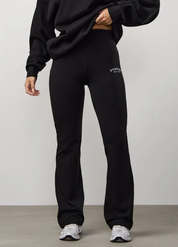 Gym King Compose Cotton Jersey Flared Legging - Black sold by The Gym King