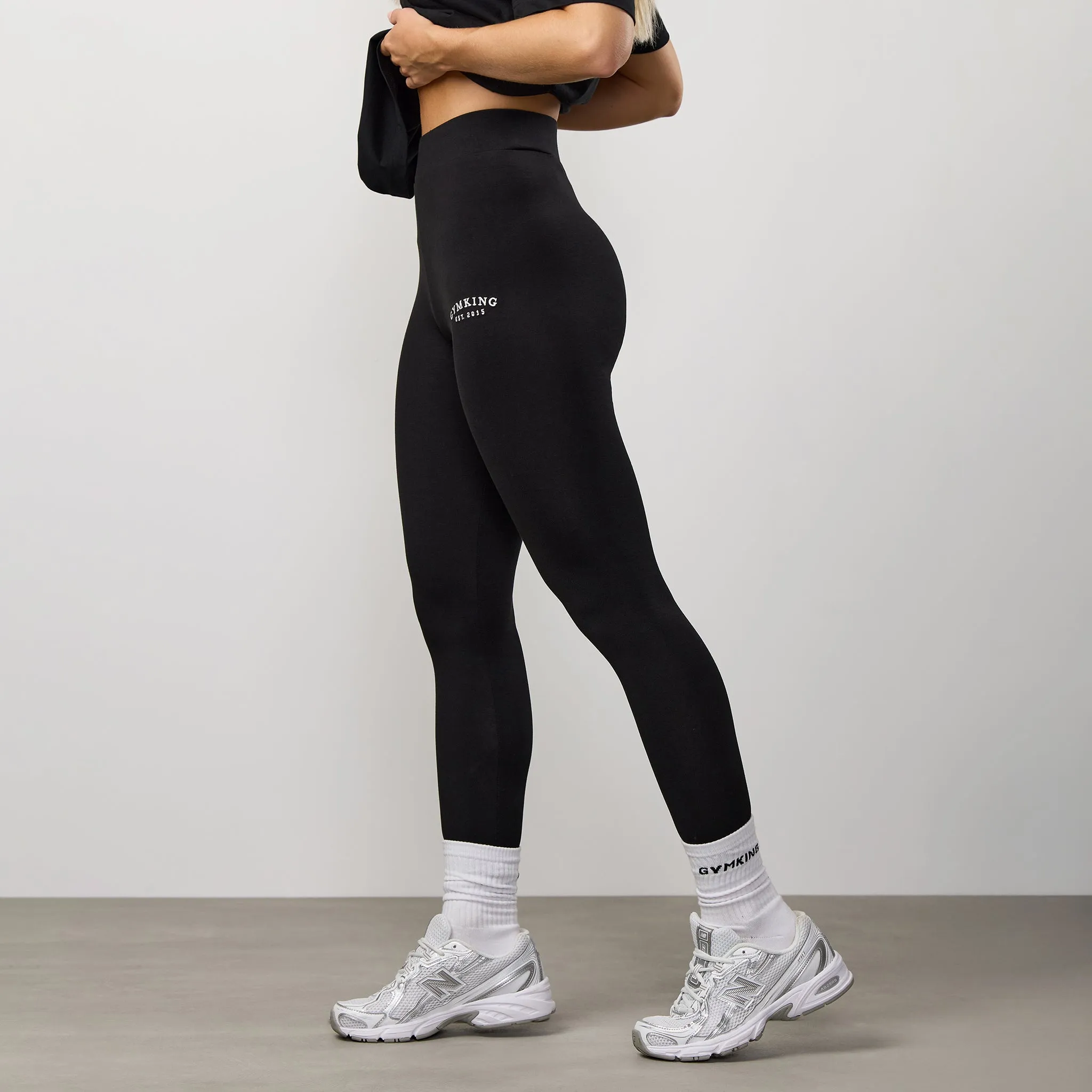 Gym King Compose Cotton Jersey Legging - Black sold by The Gym King product image thumbnail 2
