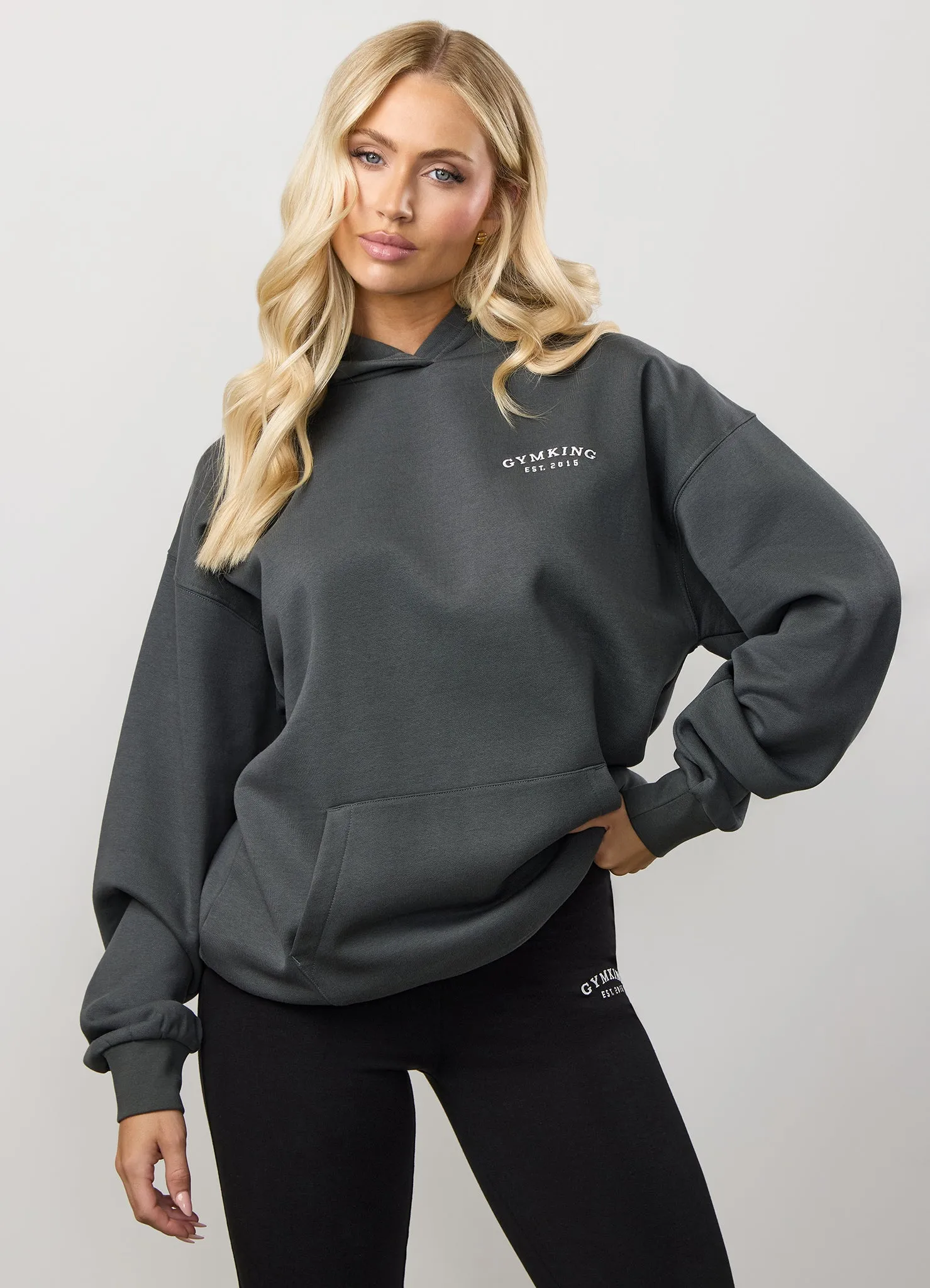 Gym King Compose Fleece Oversized Hood - Green Smoke sold by The Gym King product image thumbnail 3