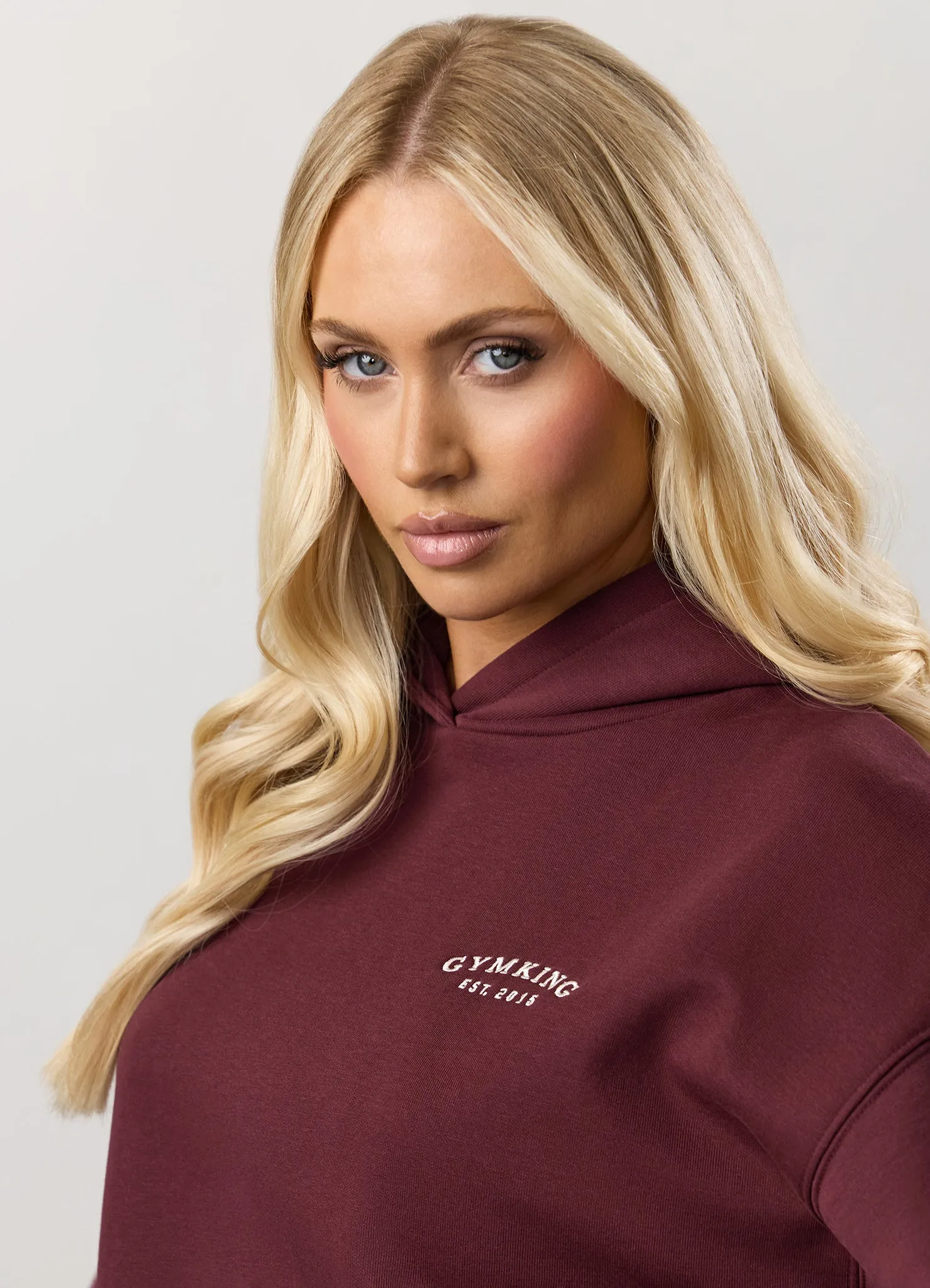 Gym King Compose Fleece Oversized Hood - Deep Cherry sold by The Gym King product image thumbnail 5