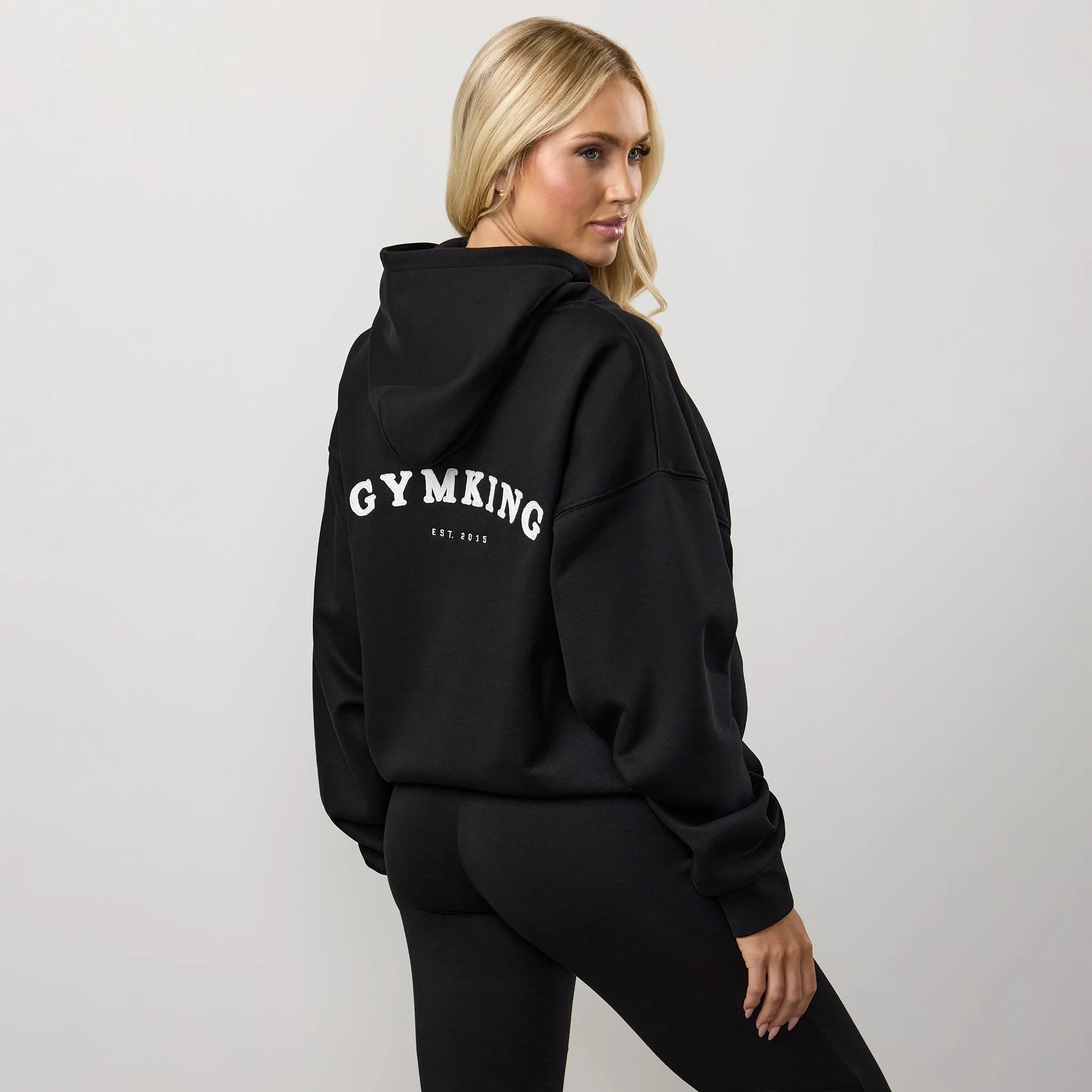Gym King Compose Fleece Oversized Hood - Black sold by The Gym King product image thumbnail 2