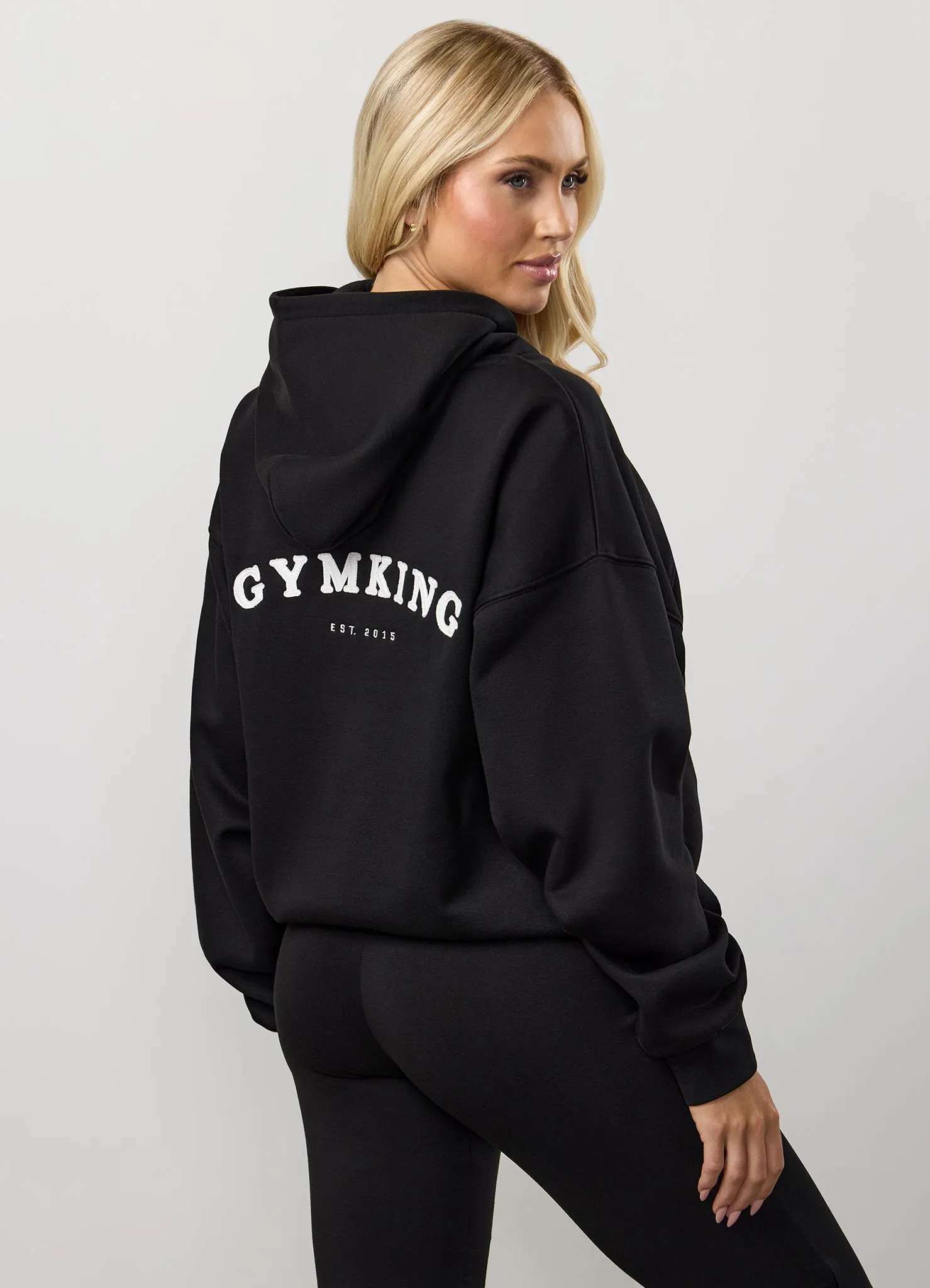 Gym King Compose Fleece Oversized Hood - Black sold by The Gym King