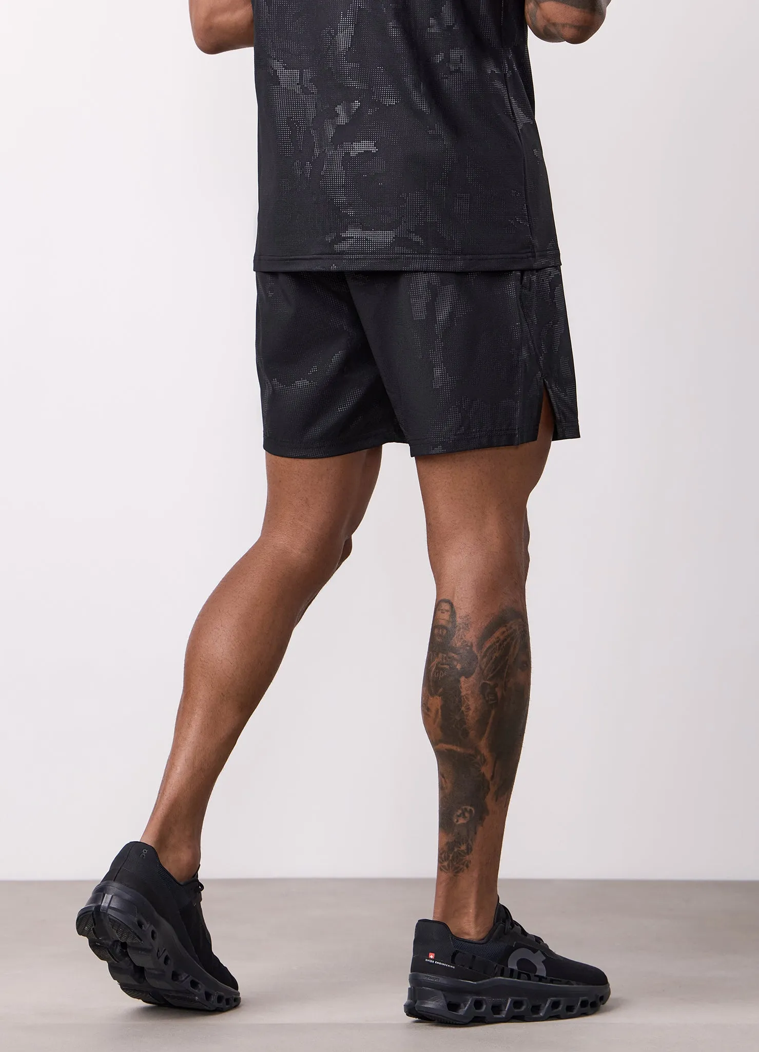 Gym King Debossed Camo Short 5" - Black/Gold sold by The Gym King product image thumbnail 4