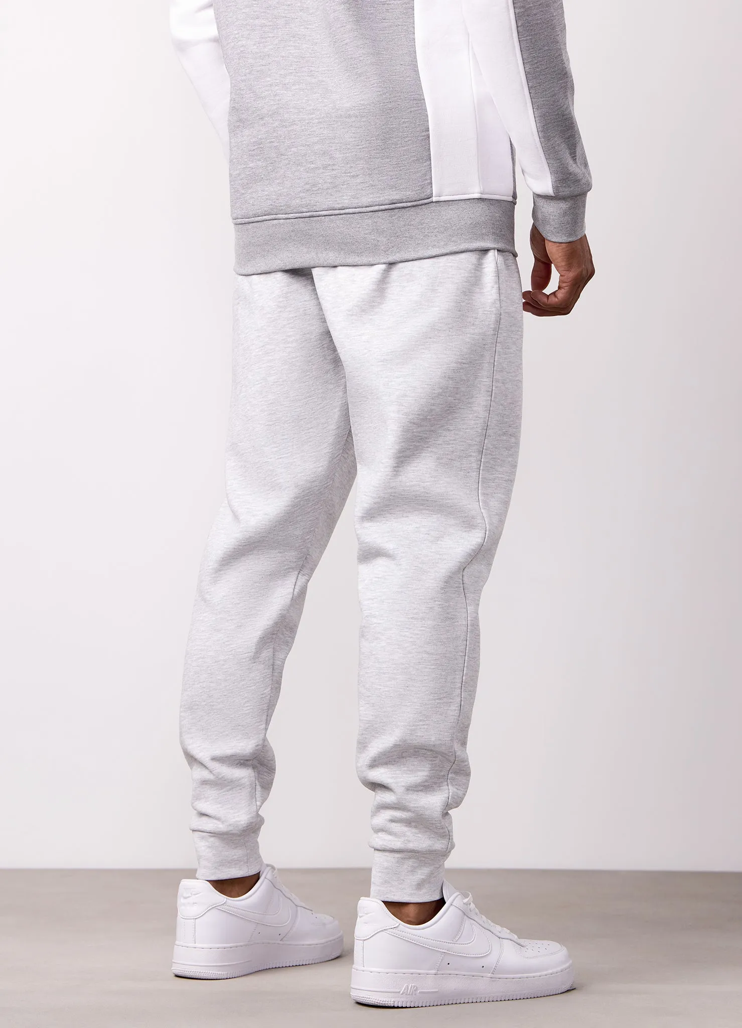 Gym King Contrast Panel Jogger - Snow Marl/White sold by The Gym King product image thumbnail 3