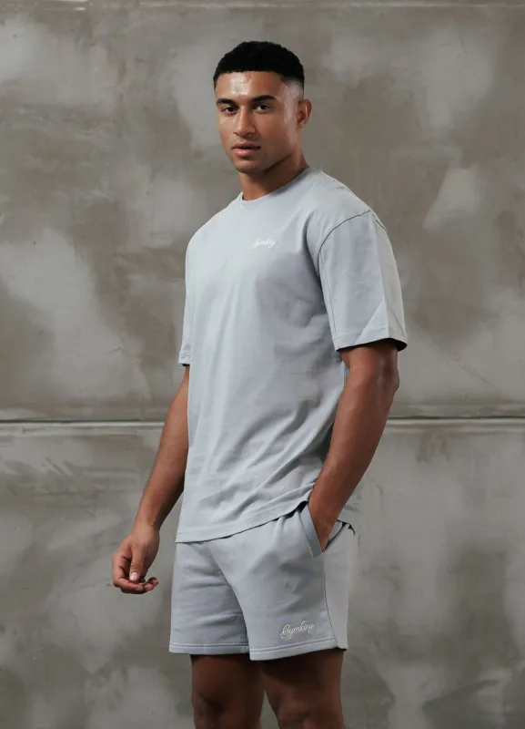 Gym King Script Relaxed Fit Tee - Urban Grey sold by The Gym King