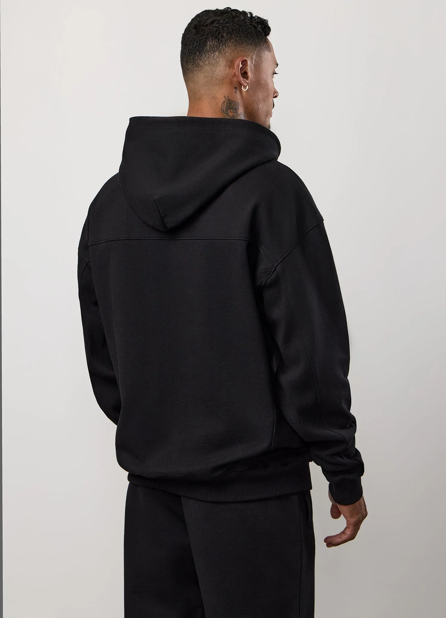 Gym King Linear Loopback Hood Tracksuit - Black sold by The Gym King product image thumbnail 4