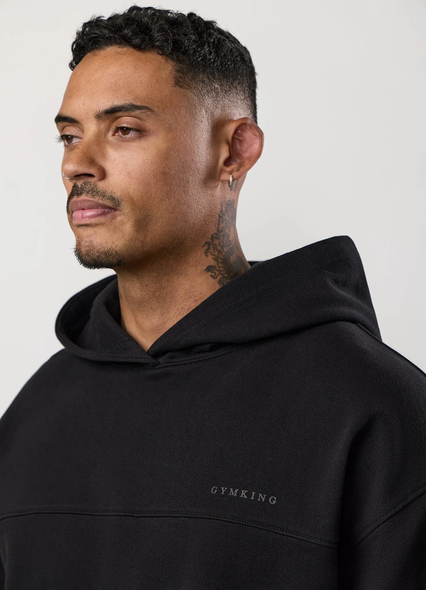 Gym King Linear Loopback Hood Tracksuit - Black sold by The Gym King product image thumbnail 5