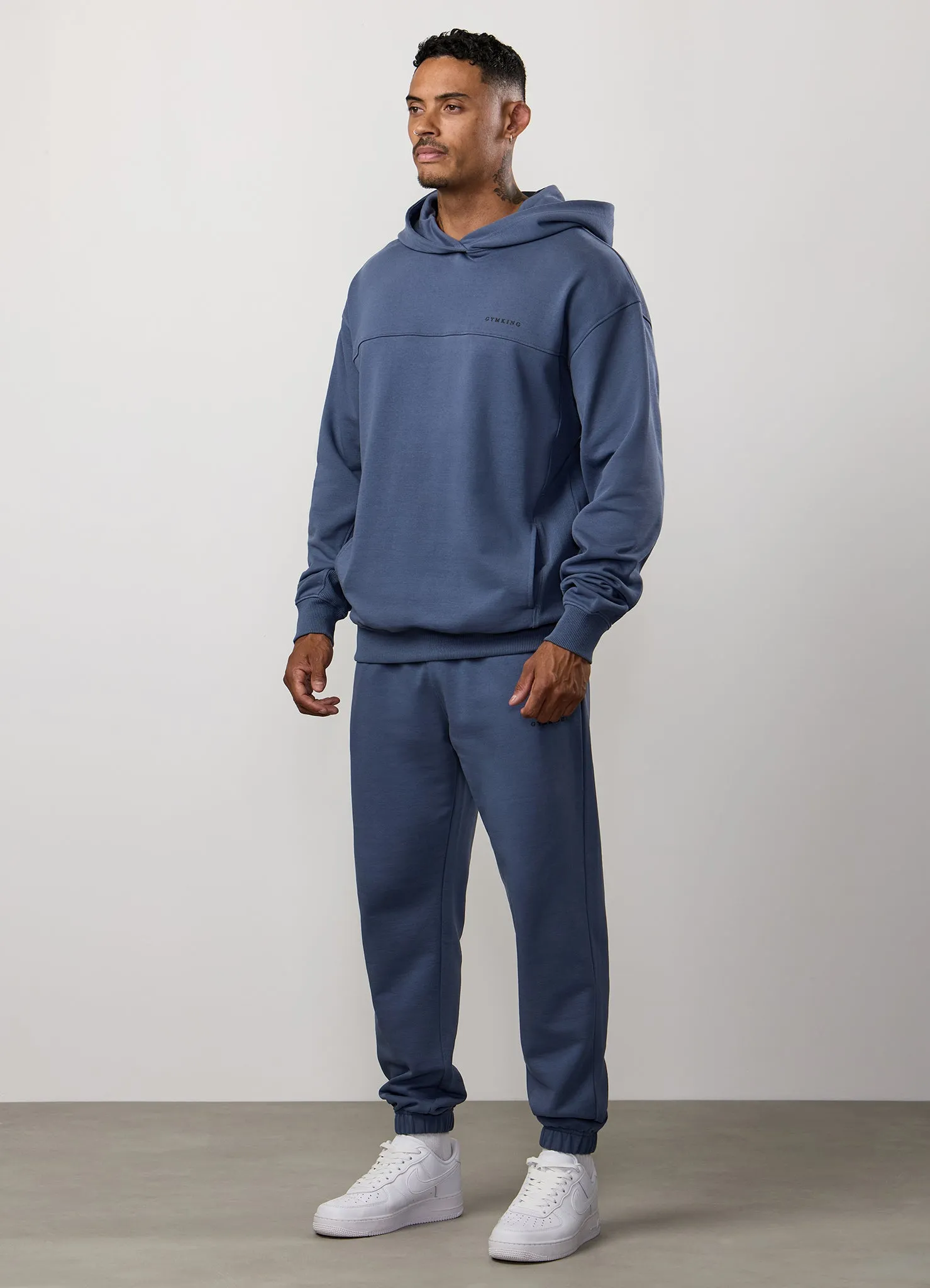 Gym King Linear Loopback Hood Tracksuit - Deep Sea Blue sold by The Gym King