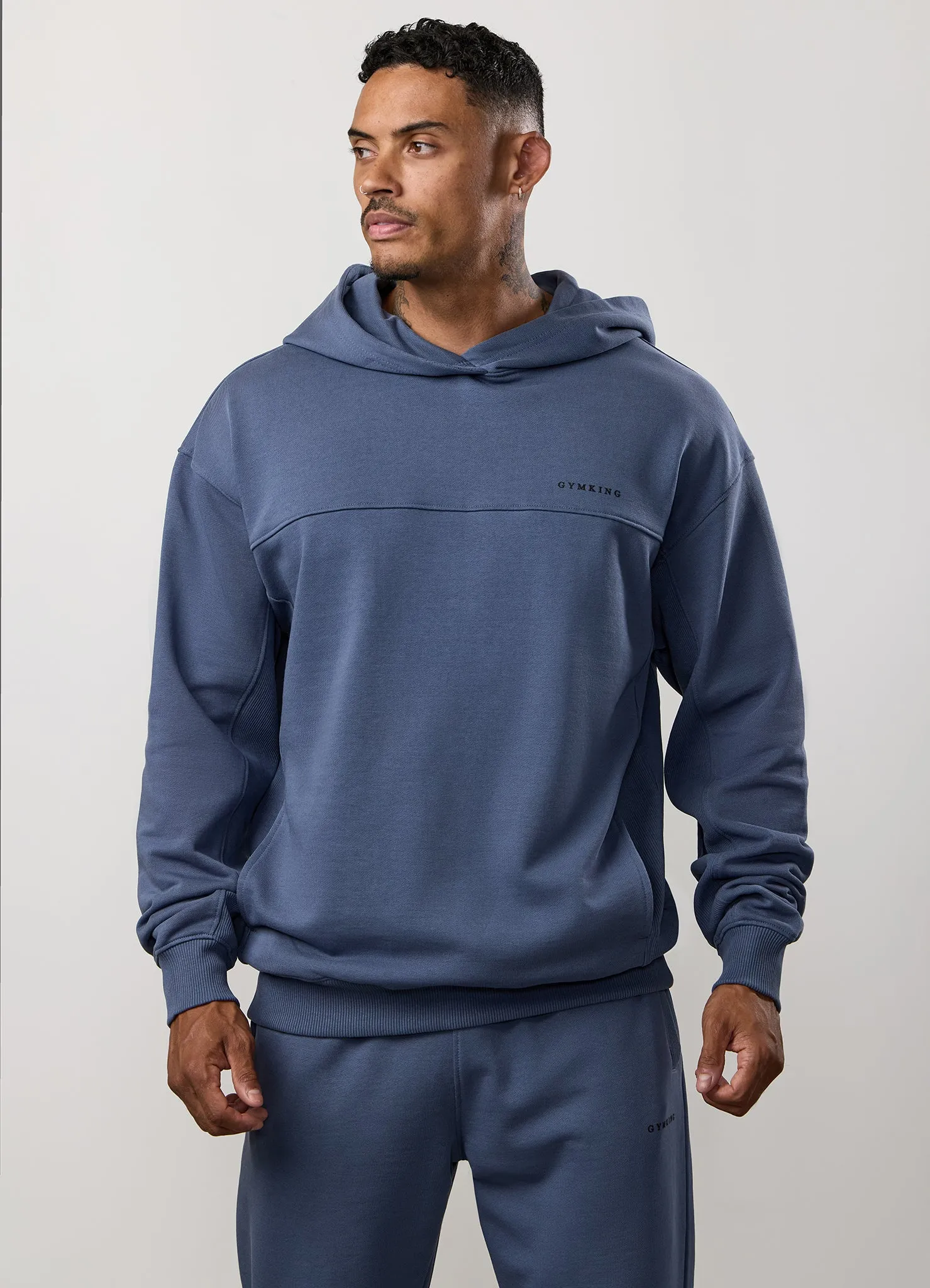 Gym King Linear Loopback Hood Tracksuit - Deep Sea Blue sold by The Gym King product image thumbnail 3