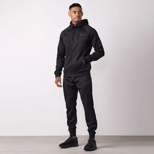 Gym King Poly Full Zip Hood Tracksuit - Black sold by The Gym King product image thumbnail 2