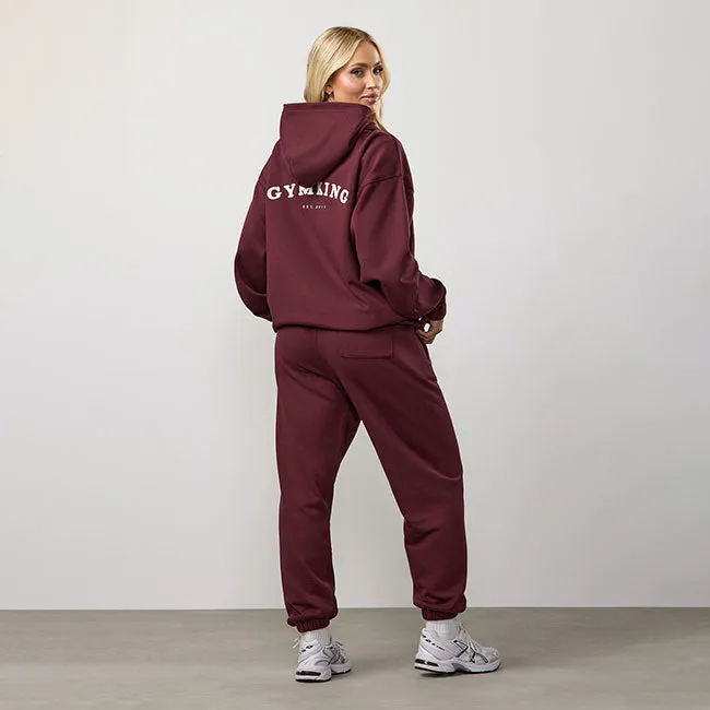 Gym King Compose Fleece Oversized Hood Tracksuit - Deep Cherry sold by The Gym King product image thumbnail 2