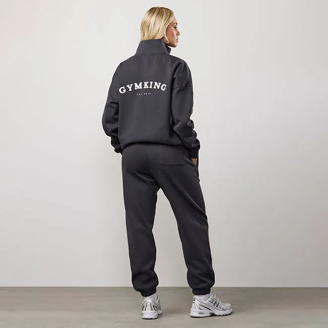 Gym King Compose Fleece 1/4 Zip Funnel Tracksuit - Dark Pewter sold by The Gym King product image thumbnail 2