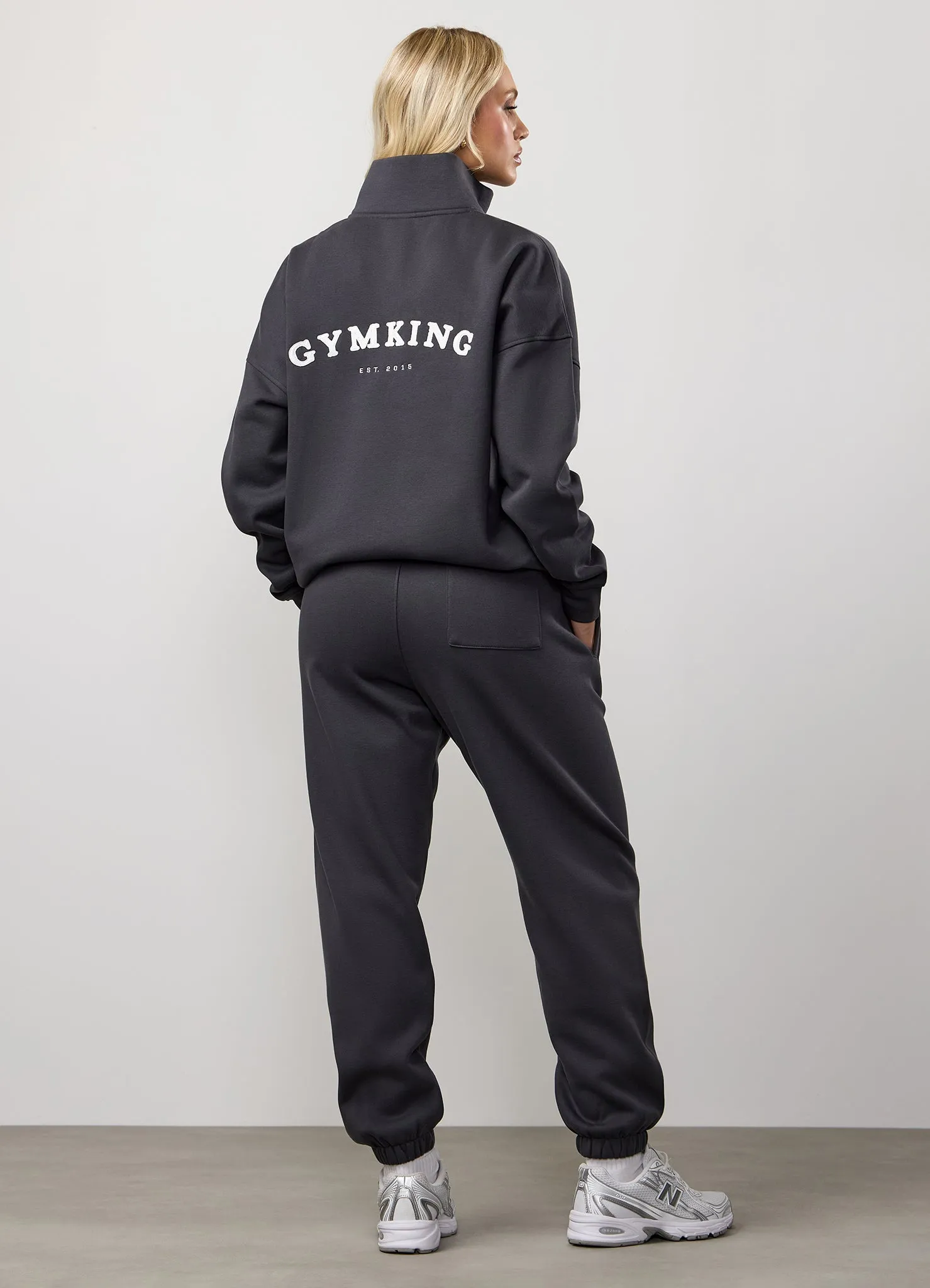 Gym King Compose Fleece 1/4 Zip Funnel Tracksuit - Dark Pewter sold by The Gym King