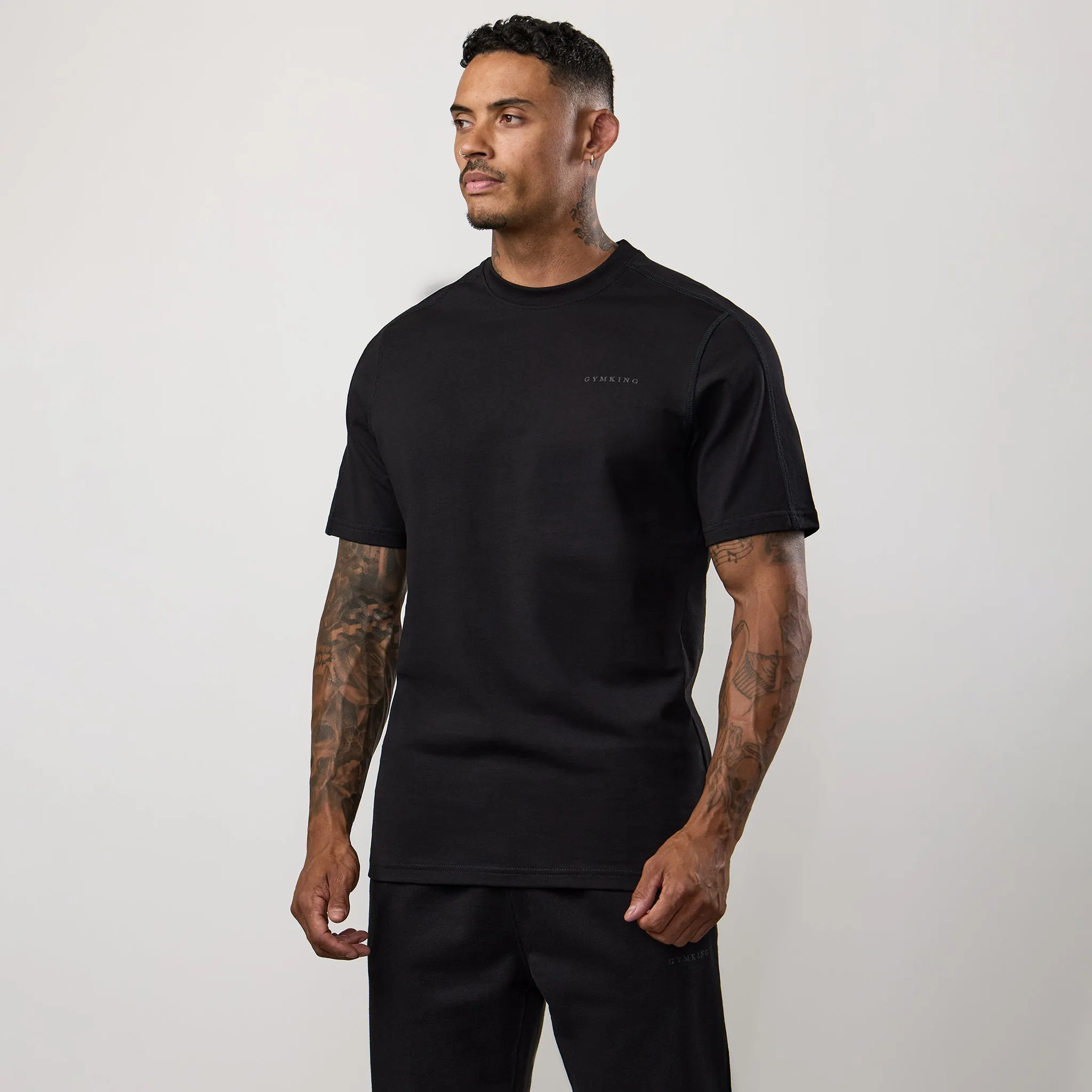 Gym King Linear Jersey Tee - Black sold by The Gym King product image thumbnail 2