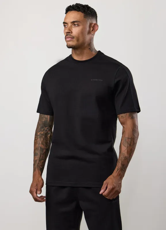 Gym King Linear Jersey Tee - Black sold by The Gym King