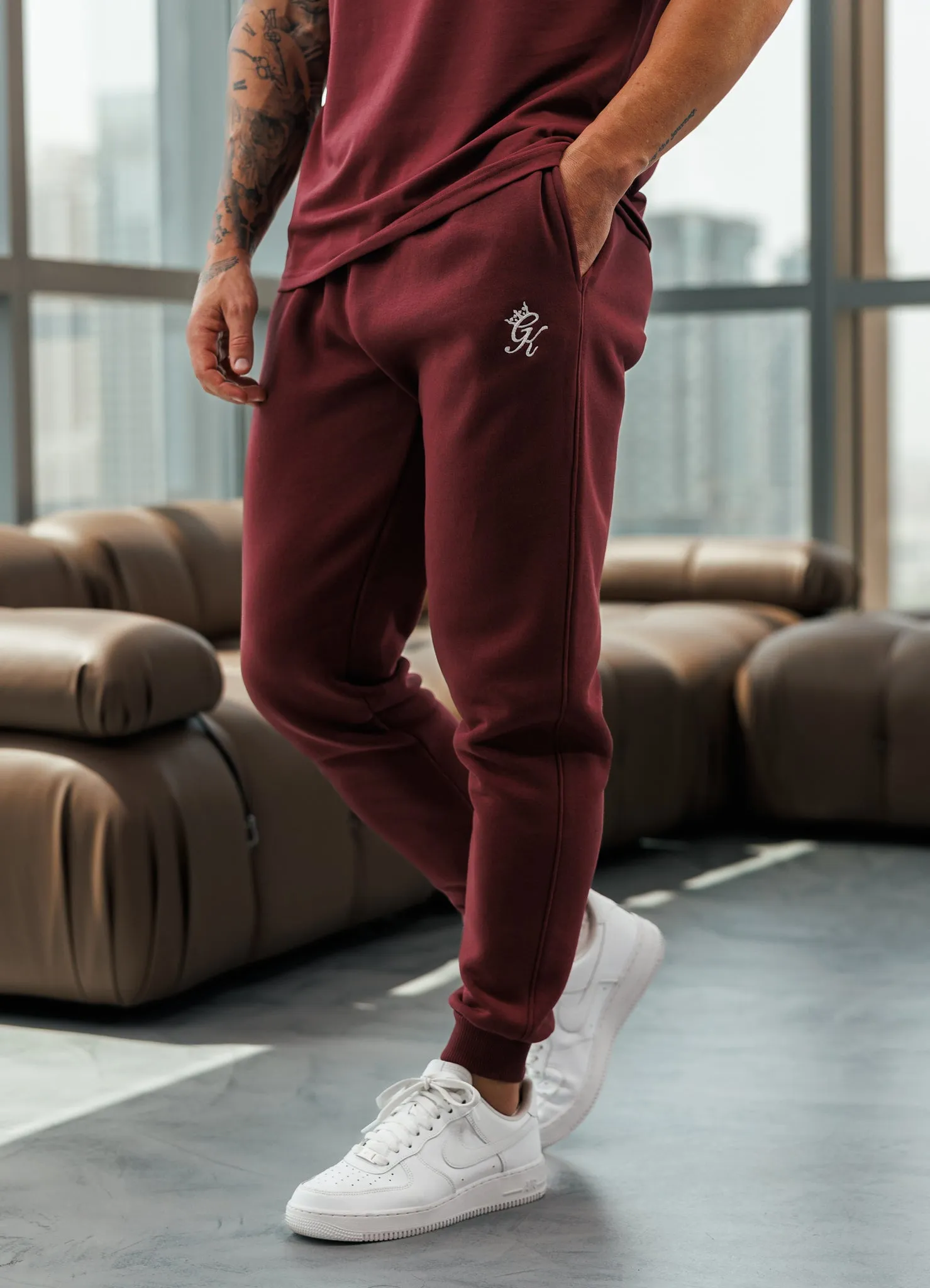 Gym King Fundamental Fleece Jogger - Burgundy sold by The Gym King
