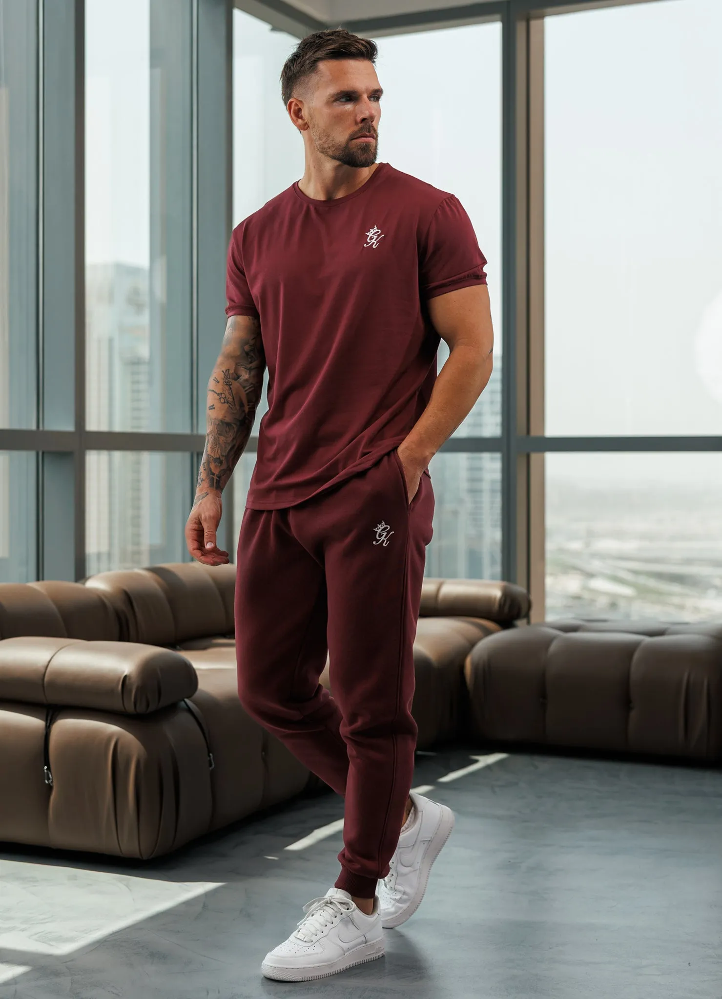 Gym King Fundamental Fleece Jogger - Burgundy sold by The Gym King product image thumbnail 3