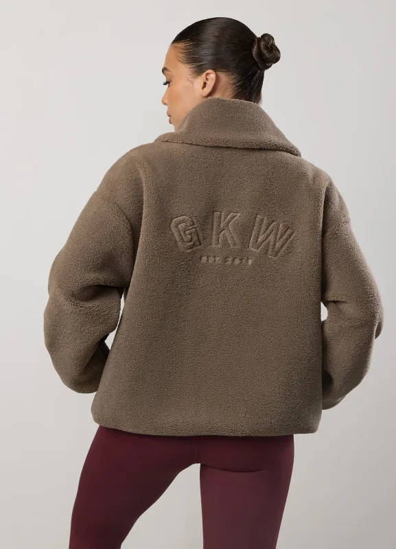 GKW Borg Full Zip Funnel - Truffle sold by The Gym King