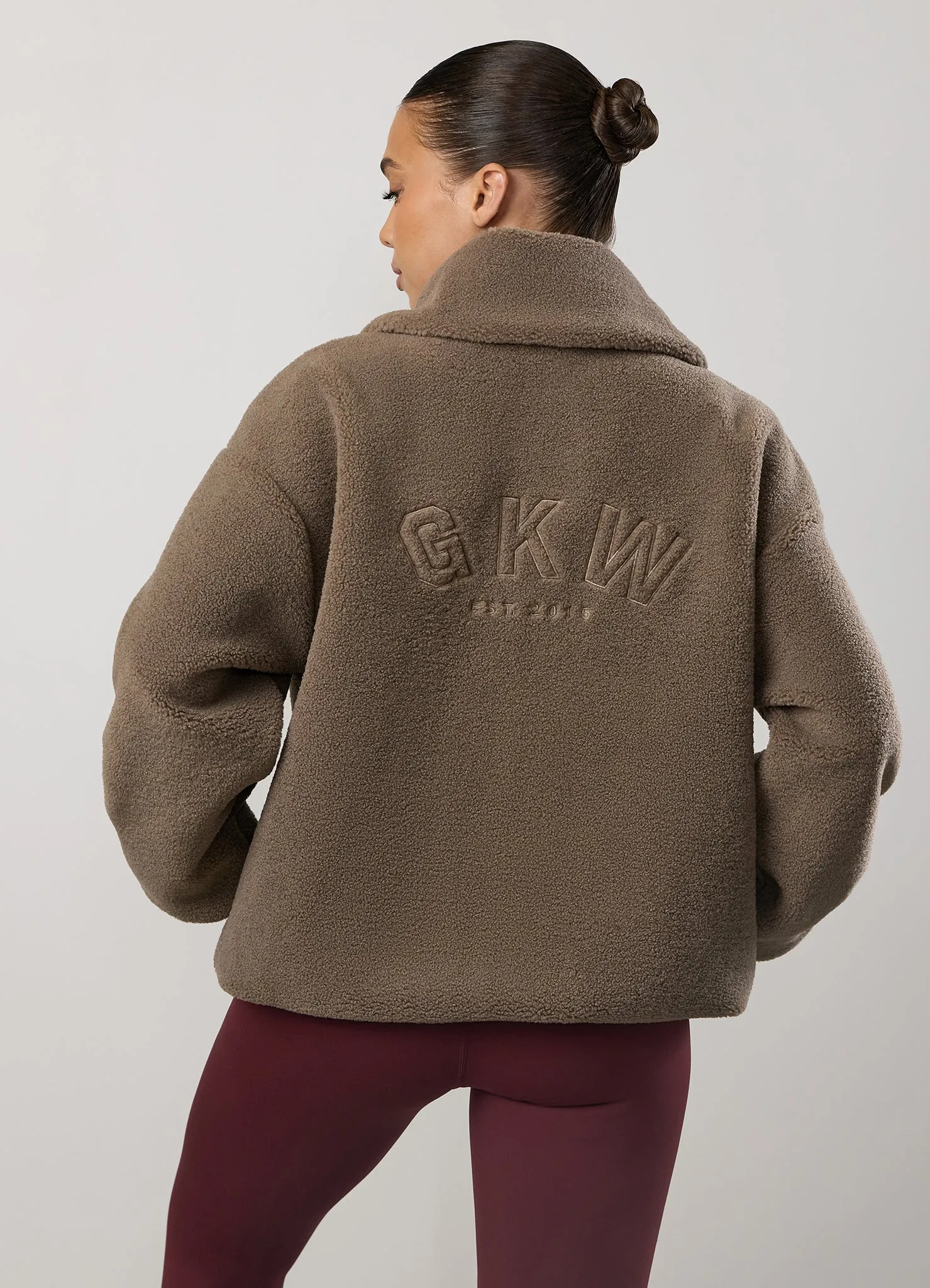 GKW Borg Full Zip Funnel - Truffle sold by The Gym King